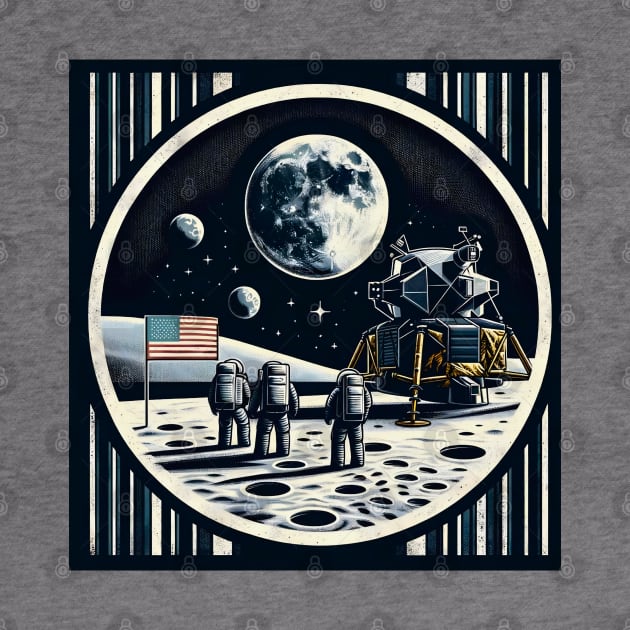 Apollo 11 Moon Mission Tribute Tee by Graphic Wonders Emporium